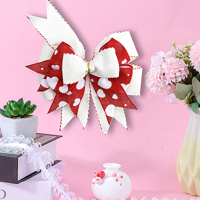Polyester Big Bowknot FIND-WH0126-414G-1