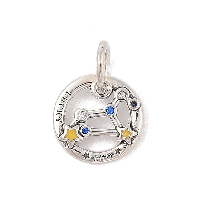 Luminous 925 Sterling Silver Rhinestone Constellation Charms STER-H114-01AS-08-1