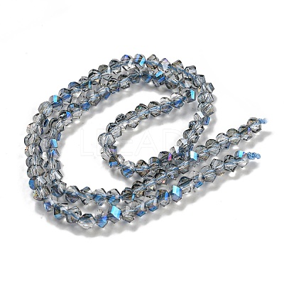 Electroplate Glass Beads Strands GLAA-Q105-04Q-1