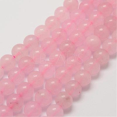 Natural Rose Quartz Bead Strands G-P281-02-10mm-1