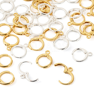 40Pcs 2 Colors Brass Leverback Earring Findings KK-TA0001-88-1