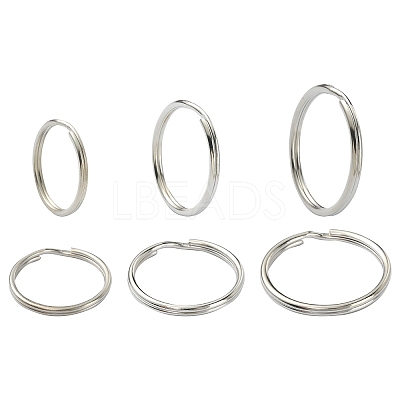60Pcs 3 Styles Iron Split Key Rings IFIN-YW0003-34-1