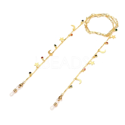 Brass Eyeglasses Chains AJEW-EH00249-1