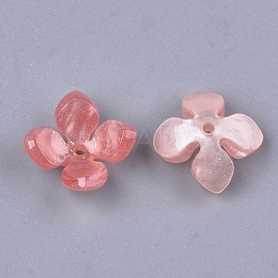 Cellulose Acetate(Resin) Bead Caps KK-S161-02C-1