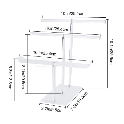 3-Tier Acrylic Hairband Display Stand ODIS-WH0030-82-1