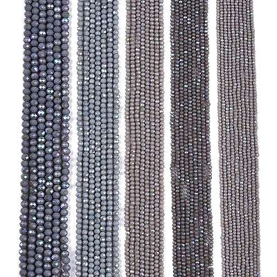 Electroplate Opaque Solid Color Glass Beads Strands LS-EGLA-A044-P6mm-L10-1