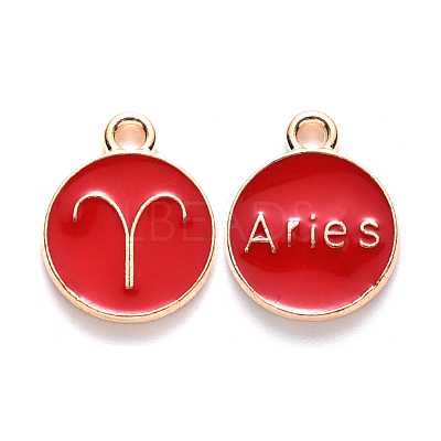 Alloy Enamel Pendants X-ENAM-S124-01B-07A-1