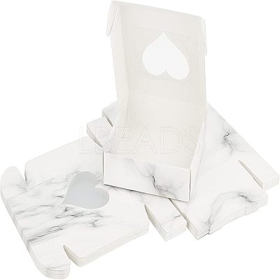 Marble Pattern Paper Cardboard Jewelry Boxes CON-FH0001-27-1