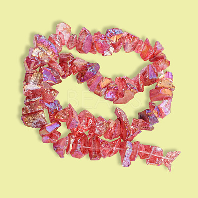 1 Strand Electroplated Natural Quartz Beads Strands G-PA0001-18B-1