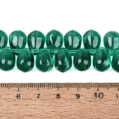 Baking Paint Transparent Glass Beads Strands GL-N005-02A-D08-1