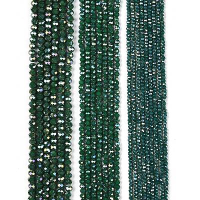 Electroplate Glass Beads Strands EGLA-A044-P2mm-B09-1