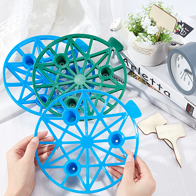 8Pcs 2 Colors Round Plastic Bracket DIY-GA0002-24-1