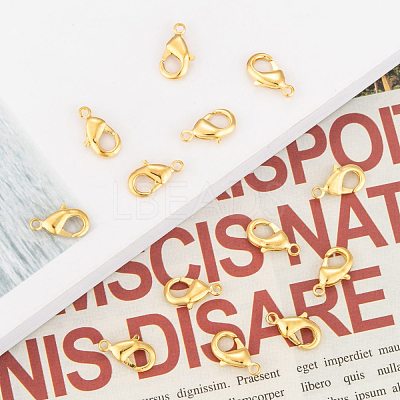 Brass Lobster Claw Clasps X-KK-902-G-1