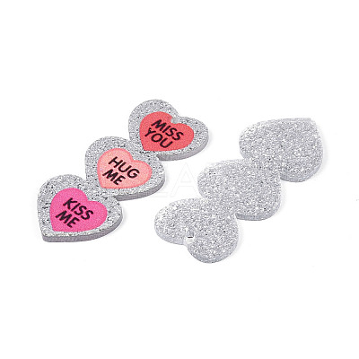 Valentine's Day Printed Opaque Acrylic Pendants FIND-D283-11K-1