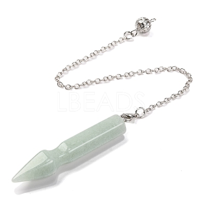 Natural & Synthetic Gemstone Pointed Dowsing Pendulums G-Q184-04P-1