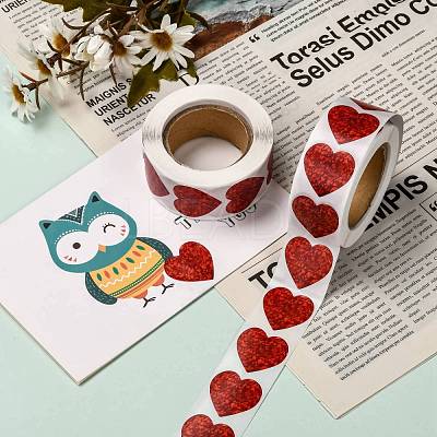 Heart Shaped Stickers Roll DIY-K027-A05-1