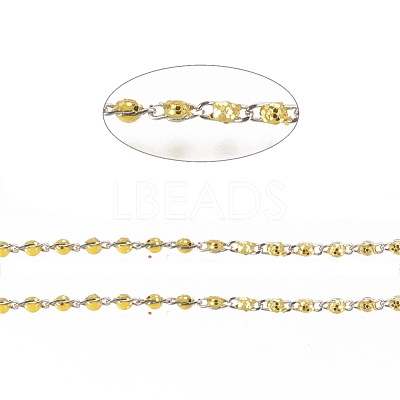 Brass Handmade Beaded Chain CHC-G011-08P-01-1