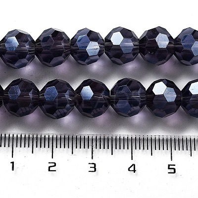 Electroplate Transparent Glass Beads Strands EGLA-A035-T10mm-A15-1