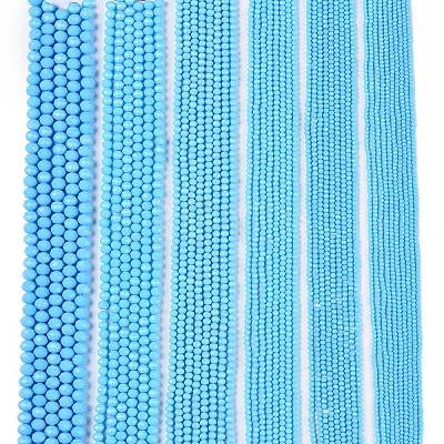Opaque Solid Color Imitation Jade Glass Beads Strands LS-EGLA-A044-P6mm-D08-1