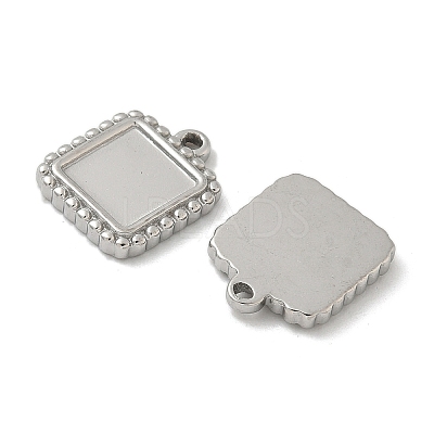 304 Stainless Steel Pendant Cabochon Settings STAS-D127-01P-1