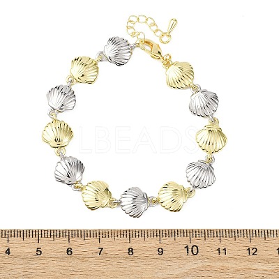 Brass Link Chain Bracelets for Women BJEW-G762-01GP-02-1