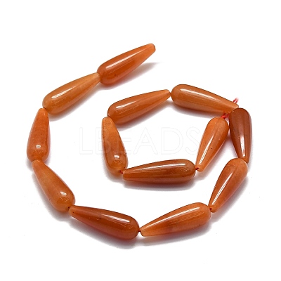 Natural Red Aventurine Beads Strands G-E576-33-1