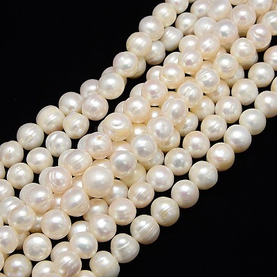 Natural Cultured Freshwater Pearl Beads Strands PEAR-L001-B-07-01-1