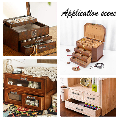 Flower Wooden Box Pull Handle IFIN-CA0001-04AB-1