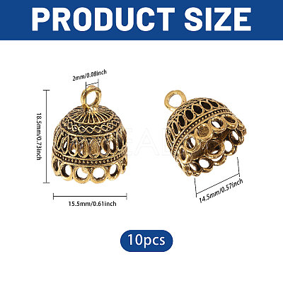 Zinc Alloy Pendant Bails FIND-CA0011-53AG-1