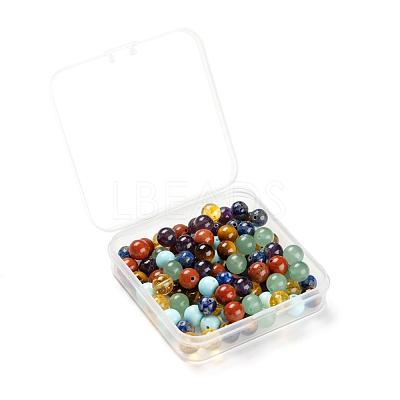 100 Pcs 7 Colors Chakra Yoga Healing Stone Kits G-LS0001-04-1