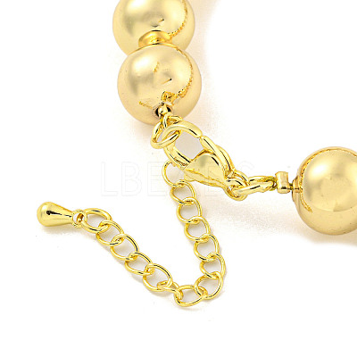 Rack Plating Round Brass & ABS Imitation Pearl Beaded Bracelets BJEW-P322-15G-1