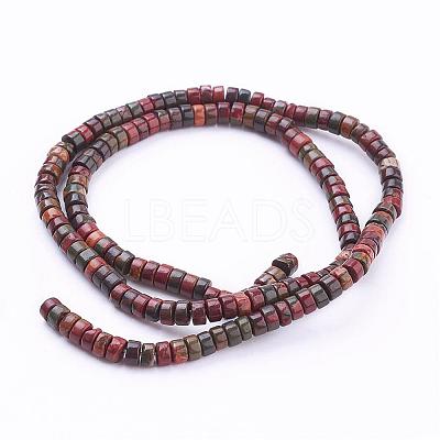 Natural Picasso Stone/Picasso Jasper Beads Strands G-G683-07-2x4mm-1