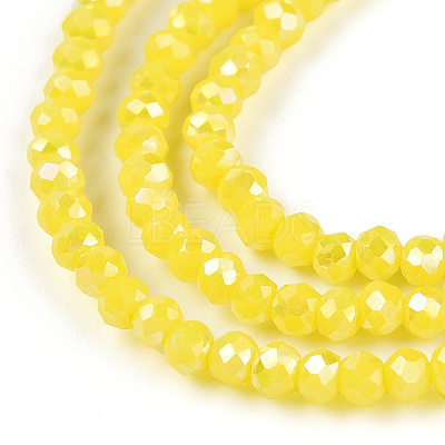 Electroplate Glass Beads Strands EGLA-A034-P1mm-B03-A-1
