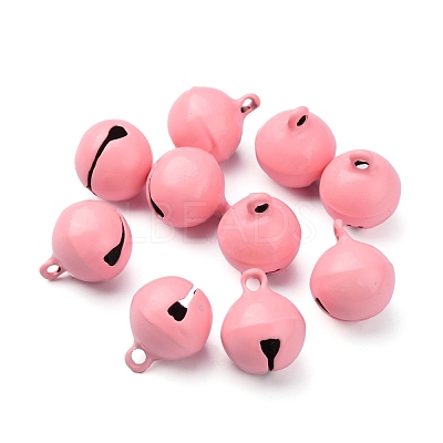 Baking Paint Brass Bell Pendants KK-WH0044-35C-1