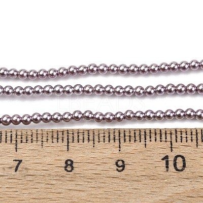 Electroplated Shell Pearl Beads Strands BSHE-G041-2mm-02-1
