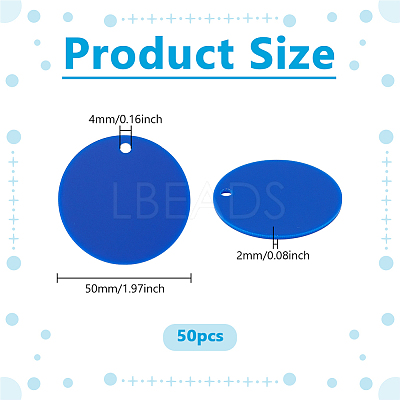 Opaque Acrylic Pendants LS-SACR-WH0006-32C-01-1