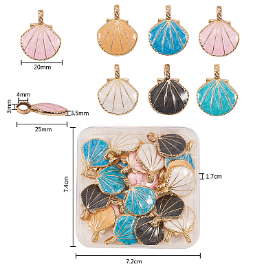 Alloy Enamel Pendants ENAM-CJ0001-34-1