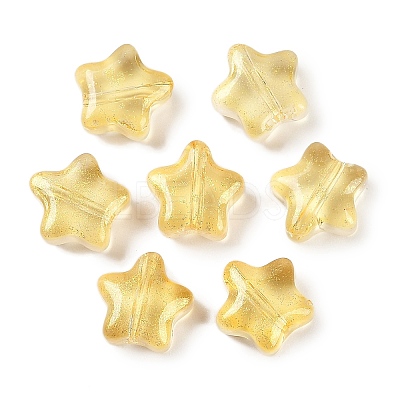 Transparent Spray Painted Frosted Glass Beads X2-GLAA-NH0003-01D-1