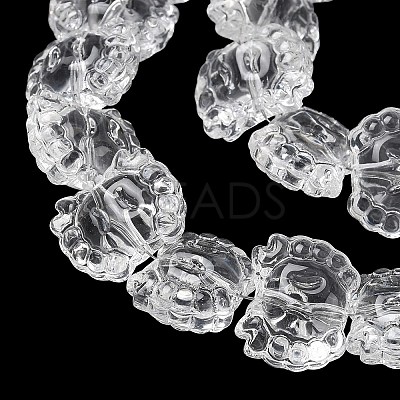 Electroplate Baking Paint Transparent Glass Beads Strands GL-CBA17FF-02L-1