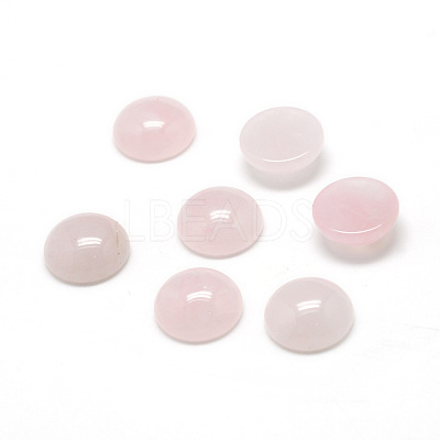 Natural Rose Quartz Gemstone Cabochons X-G-T020-18mm-09-1