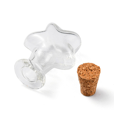 10Pcs 5 Styles Glass Wishing Bottle CON-FS0001-03-1