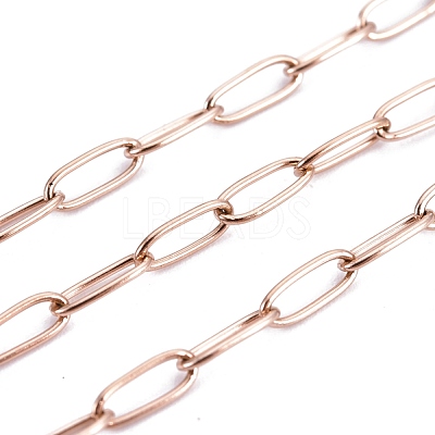 Ion Plating(IP) 304 Stainless Steel Paperclip Chains CHS-F010-01B-RG-01-1