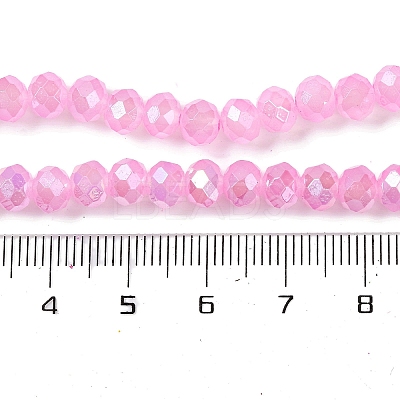 Baking Electroplate Glass Beads Strands DGLA-A039-J6MM-B18-1