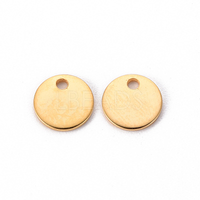 201 Stainless Steel Stamping Blank Tag Pendants STAS-T058-8mm-G-1