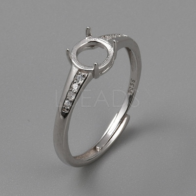 925 Sterling Silver Adjustable Ring Findings RJEW-WH0004-63P-1