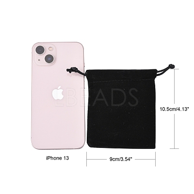 Rectangle Velvet Jewelry Bags X-TP-A001-9x10.5cm-2-1