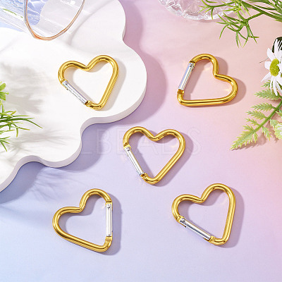 5Pcs Zinc Alloy Spring Gate Rings FIND-TA0009-73G-1