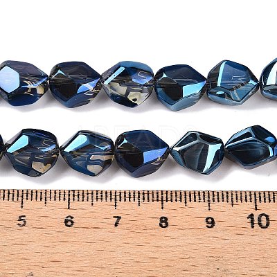 Electroplate Glass Beads Strands EGLA-T021-10H-1