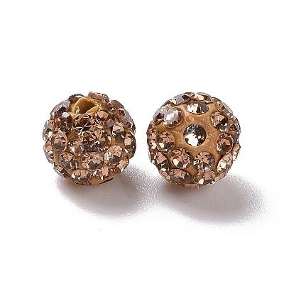 Polymer Clay Rhinestone Beads RB-K050-8mm-C27-1