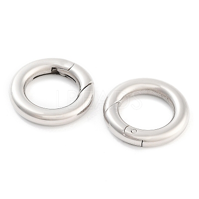 Tarnish Resistant Ring Smooth 304 Stainless Steel Spring Gate Rings STAS-E073-06-C-1